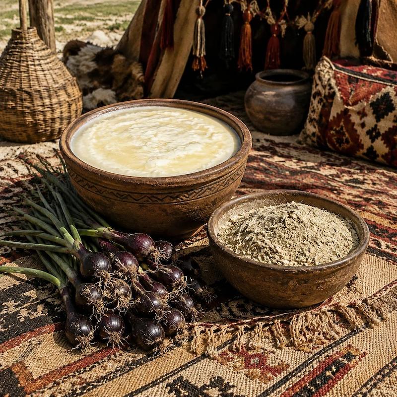 پودر ماست و موسیر محلی عشایری