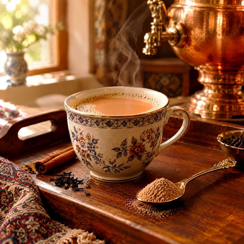 چای میلک، ادویجات لوکس، چای اصفهان، شیرچای فوری، پودر چای شیر، خرید آنلاین ادویه milk tea, Isfahan spices, instant tea, brown sugar tea, coffee mate tea, buy tea online