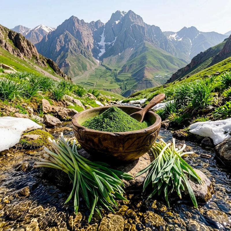 پودر گندله، گندله وحشی، تره کوهی، گندله آذربایجان، پودر تره کوهی، گندله خشک، آش شیلسه، گندله ارومیه، آسیاب سرد، سبزی خشک وحشی، خرید گندله، ادویه ما۳تا، ادویه اصفهان، خرید ادویه از اصفهان، سبزی خشک gondele powder, wild gondele, mountain leek powder, wild mountain leek, dried wild herb powder, Azerbaijan wild herbs, Iranian wild greens, cold-ground herb powder, stone-ground herbs, Urmia shileh soup, Persian spices, Isfahan spices, Ma3ta spices, buy dried herbs online, Persian dried herbs