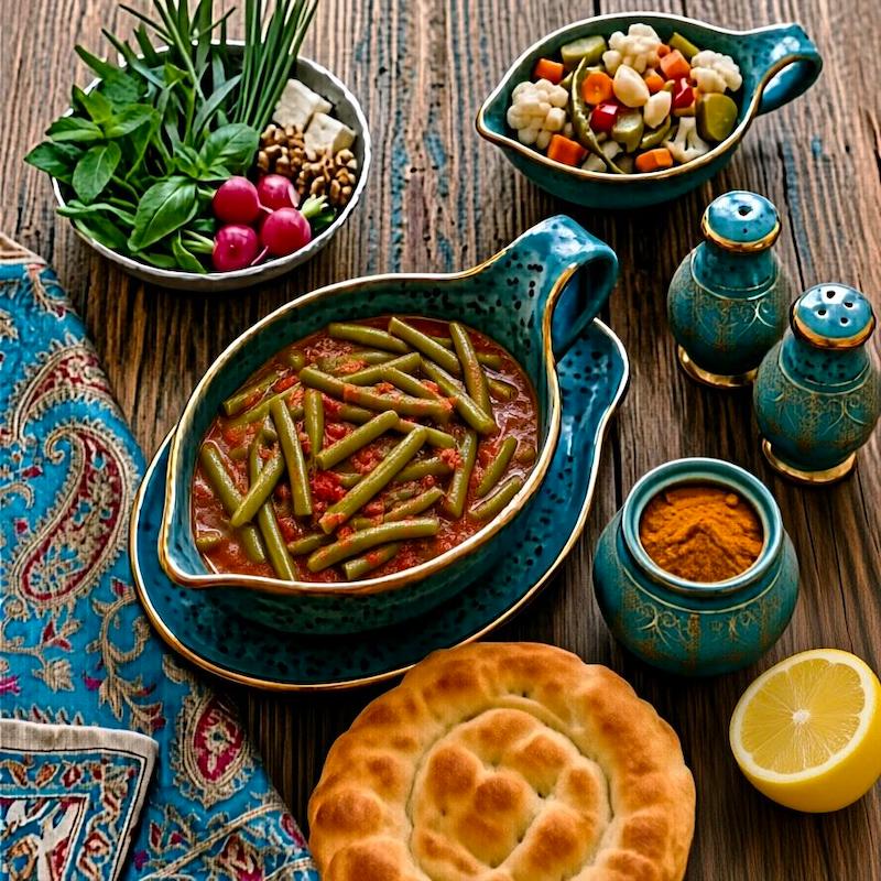 ادویه لوبیا سبز، ما۳تا، ادویه خوراک، ادویه اصفهان، ادویه لوکس، خرید ادویه، خوراک لوبیا سبز green bean stew spice, Ma3ta spice, Persian spice blend, Isfahan spices, Iranian green bean stew, luxury spices, gourmet spice blend, Persian seasoning, buy spices online, Iranian spice brand, quick Persian stew, low salt spice blend, Persian cooking spices, Isfahan spice shop, homemade Persian food