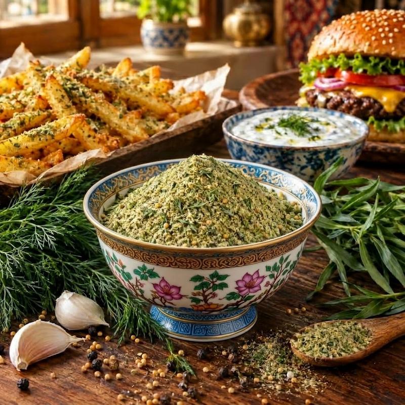 چاشنی پیکل، پیکل، چاشنی ترشی، چاشنی ترشی ما۳تا، ادویه ما۳تا، ادویه پیکل، پودر شوید و ترخون، چاشنی سیب‌زمینی سرخ‌کرده، چاشنی چیپس، چاشنی پاپ‌کورن، چاشنی برگر، چاشنی دیپ ماست، چاشنی سالاد، خرید چاشنی ترش، ادویه اصفهان pickle seasoning, dill pickle powder, pickle spice blend, Ma3ta seasoning, pickle fries seasoning, pickle popcorn seasoning, burger seasoning, dip seasoning, dill and tarragon seasoning, mustard seed seasoning, tangy seasoning powder, Isfahan spices, gourmet seasoning blend, buy pickle seasoning online, Iranian seasoning