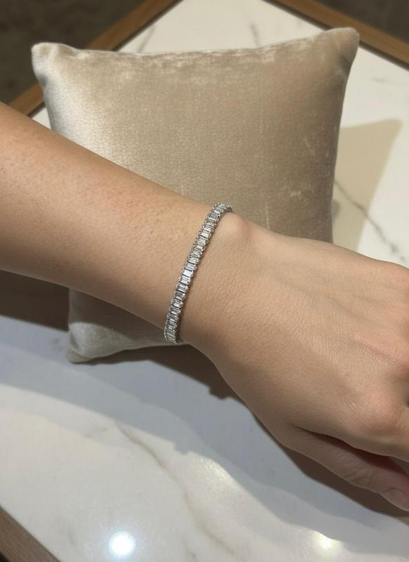 دستبند زنانه وارداتی طرح تنیسی  مدل xuping size4 رنگ نقره ای