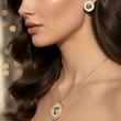 گوشواره و گردنبند وارداتی زنانه versace ورساچه