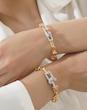 دستبند زنانه وارداتی طرح تیفانی tiffany رنگ طلایی و نقره ای