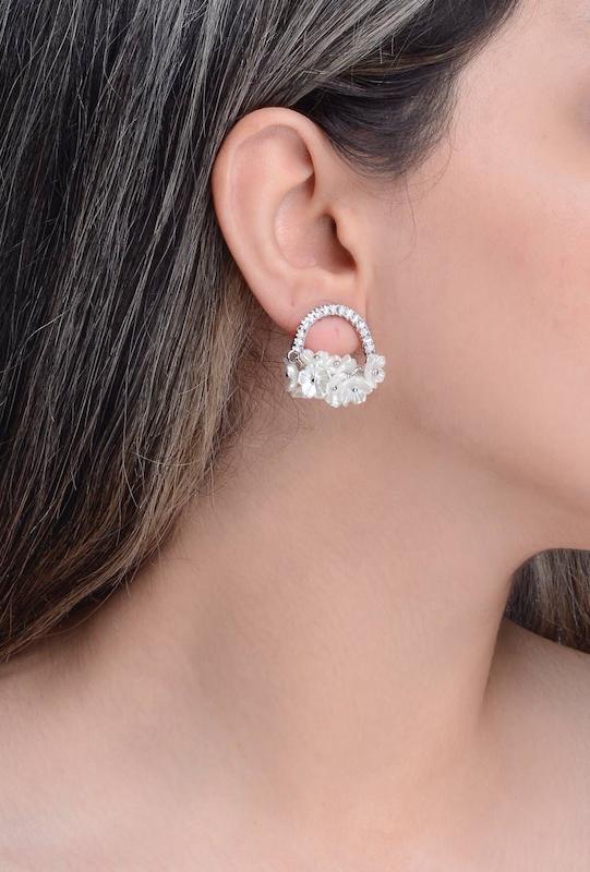 گوشواره هلال نگین