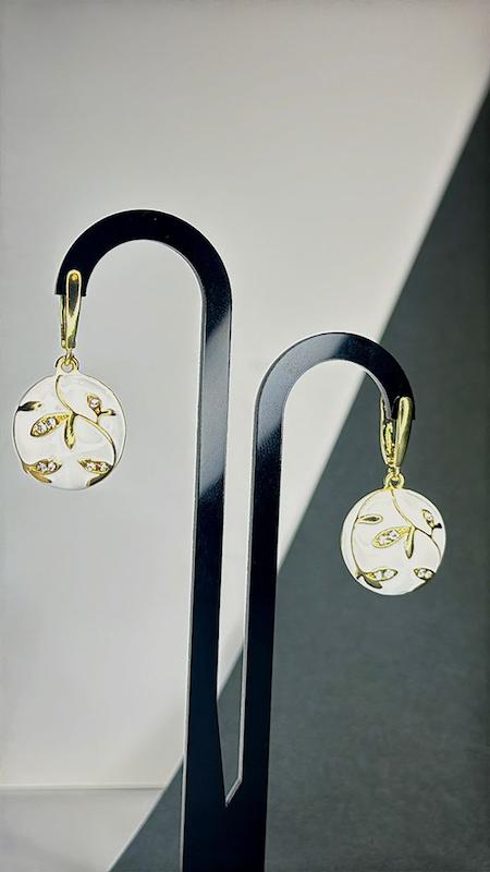 گوشواره مینا شاخه گل