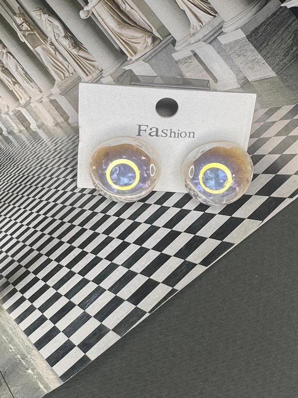 گوشواره زنانه وارداتی طرح  shiny round شاین دار مدل سوزنی 