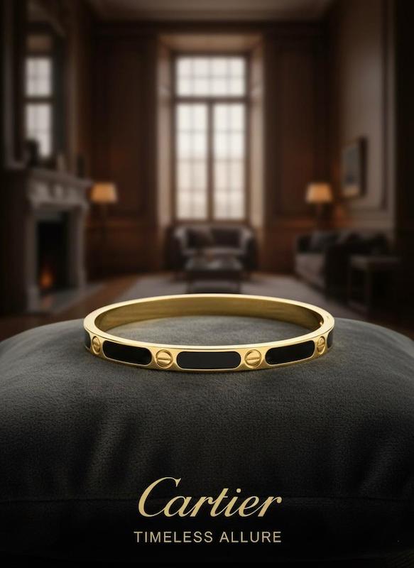 بنگل میناکاری cartier مشکی