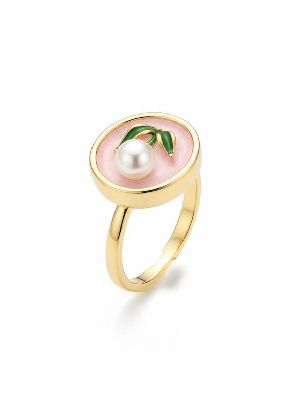 انگشتر مینا گل گرد