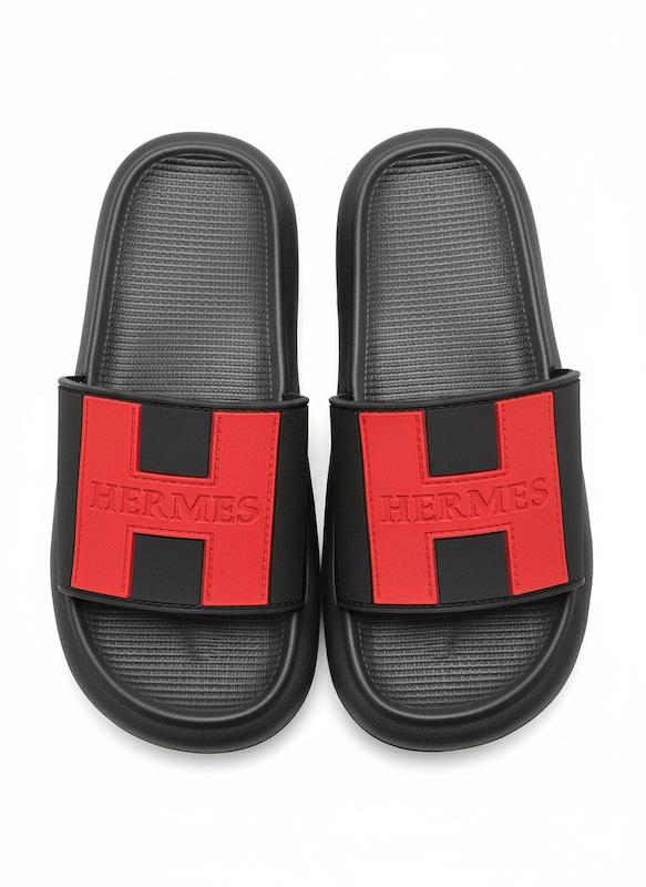 دمپایی ابری و روفرشی زنانه طرح هرمس قرمز کفی EVA