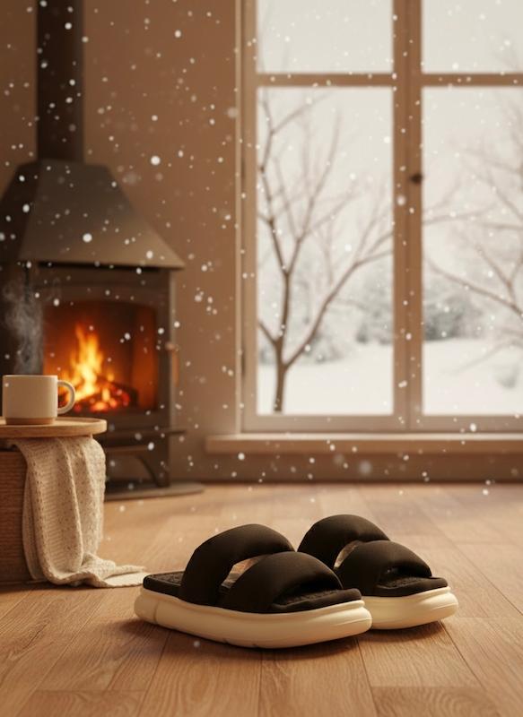 اسلیپر دو‌بند مشکی 