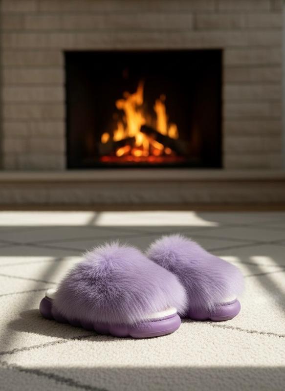 اسلیپر خزدار بنفش 