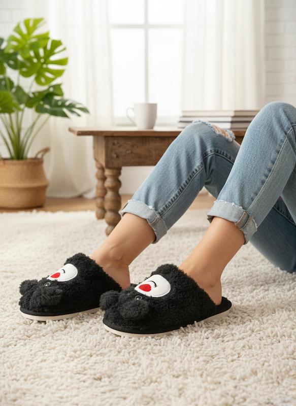 پاپوش و اسلیپر بچه گانه دماغ قرمز مشکی