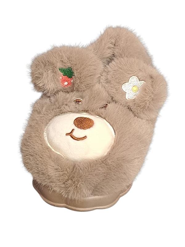 پاپوش و اسلیپر بچه گانه تدی فرنگی قهوه ای 