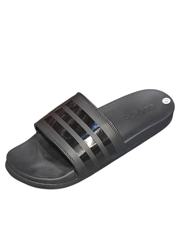 دمپایی مردانه adidas(آدیداس) وارداتی کفی بالشتی سه خط مشکی