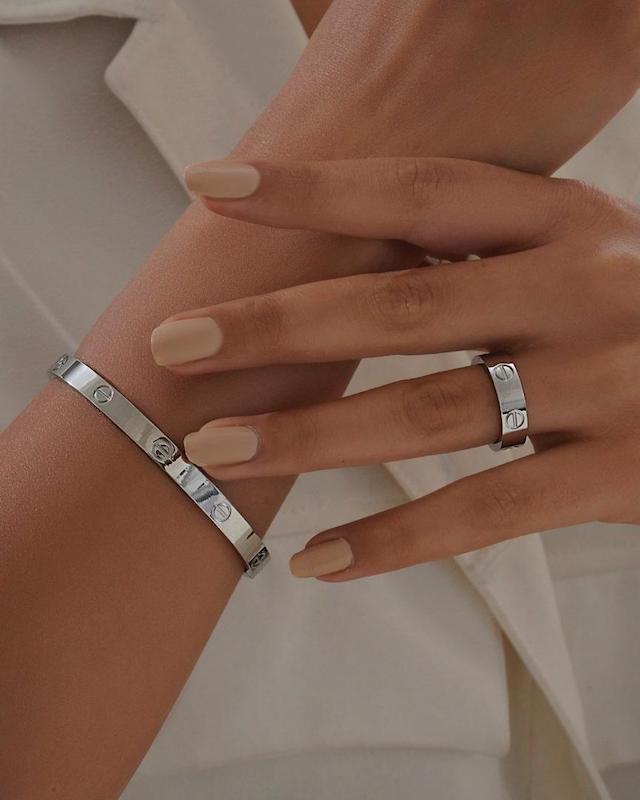 بنگل و انگشتر Love Bangles silver
