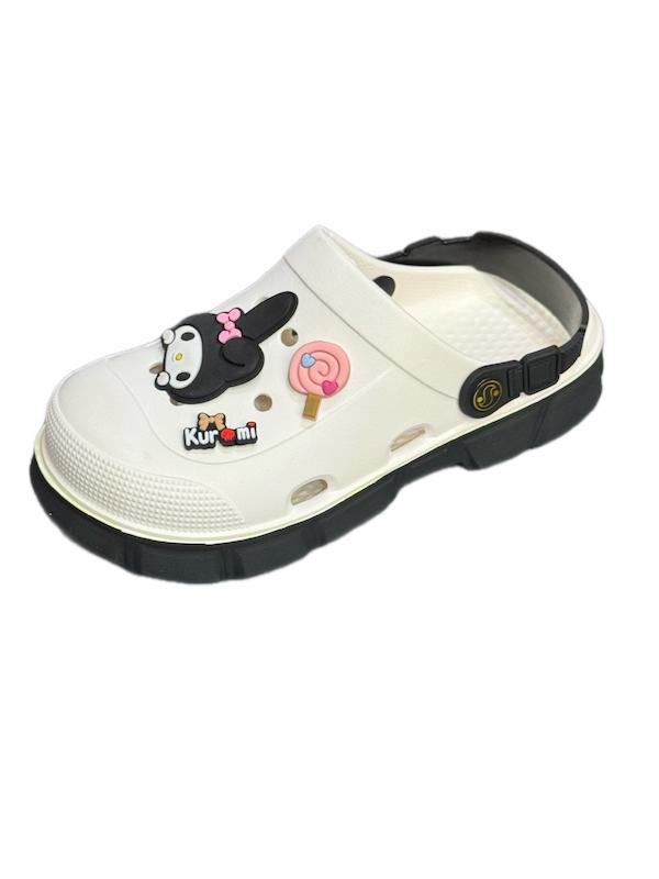 کراکس زنانه کرومی kuromi کفی EVA رنگ مشکی برند شیما