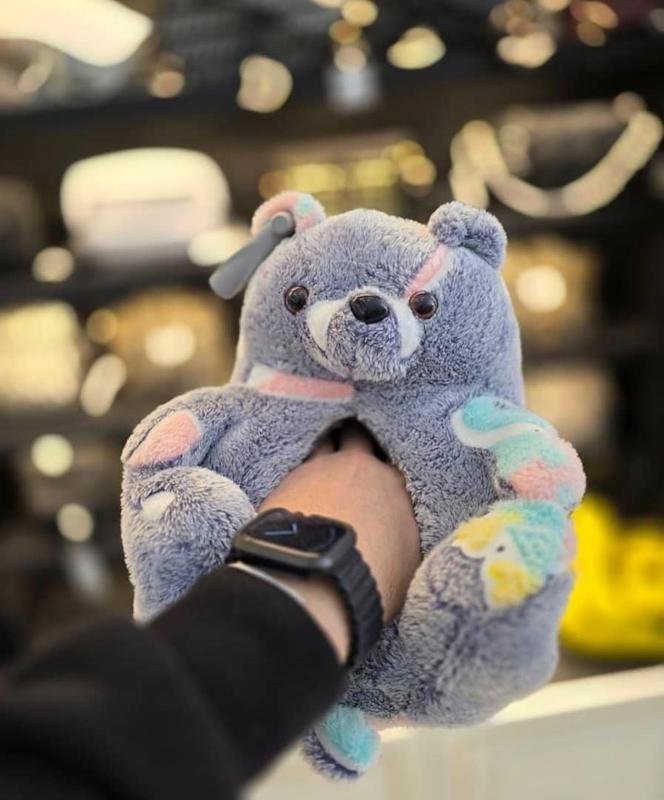 پاپوش و‌ پاندوف وارداتی زنانه طرح خرس teddy ستاره دار کفی ضد سر فری سایز