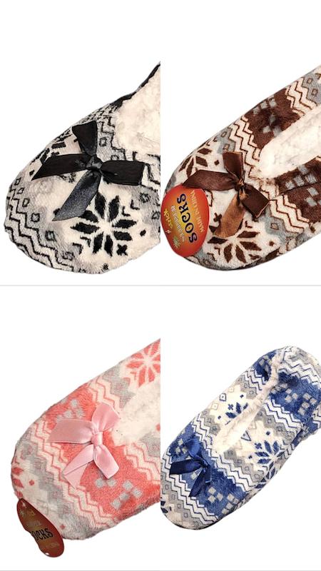 پاپوش و روفرشی پاپیونی وارداتی تو حوله ای زنانه فری سایز در رنگهای مختلف