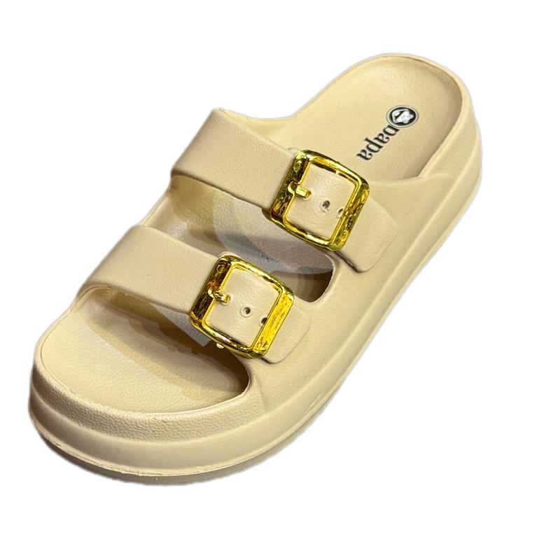 دمپایی ابری زنانه لژدار بسیار نرم دوسگگ برند پاپا رنگ کرم