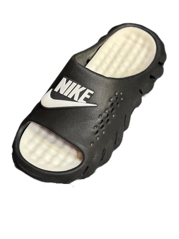 دمپایی ابری مردانه وارداتی بزرگ پا بسیار نرم طرح ددی نایکی nike رنگ مشکی سفید