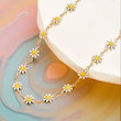 پایند زنانه وارداتی طرح Flower gold گل بابونه رنگ طلایی