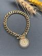 دستبند زنانه وارداتی طرح کارتیر cartier ورساچه versace رنگ طلایی