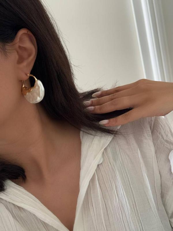 گوشواره pearl gold 2