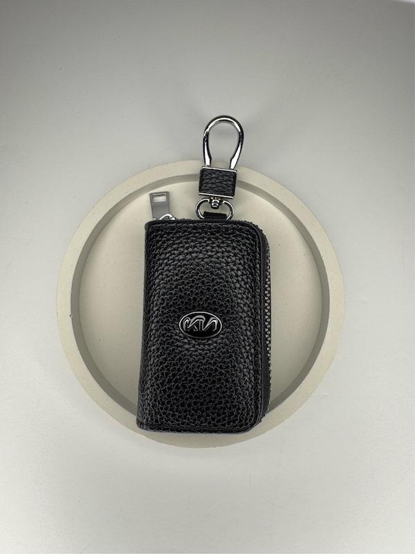 کاور ریموت کتابی زیپی وارداتی خودرو کیا KIA جنس چرمی رنگ مشکی