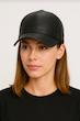 کلاه چرم زنانه و مردانه رنگ مشکی بیسبالی ترک وارداتی   Cap