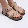 صندل زنانه وارداتی ترک ، سبک ، چرم ، کژوال مشابه  birkenstock