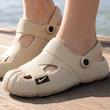 کراکس و دمپایی ساحلی زنانه طرح نایک Nike آران رنگ کرم 
