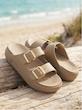 دمپایی و صندل زنانه ابری لژدار بسیار نرم طرح بارلی رنگ صدری برند شیما