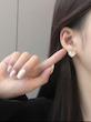 گوشواره زنانه وارداتی طرح قلبی صدفی
