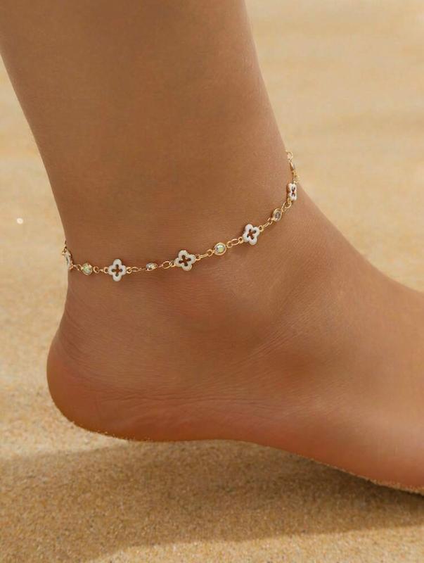 پابند زنانه وارداتی طرح ون کلیف van cleef مینا کاری