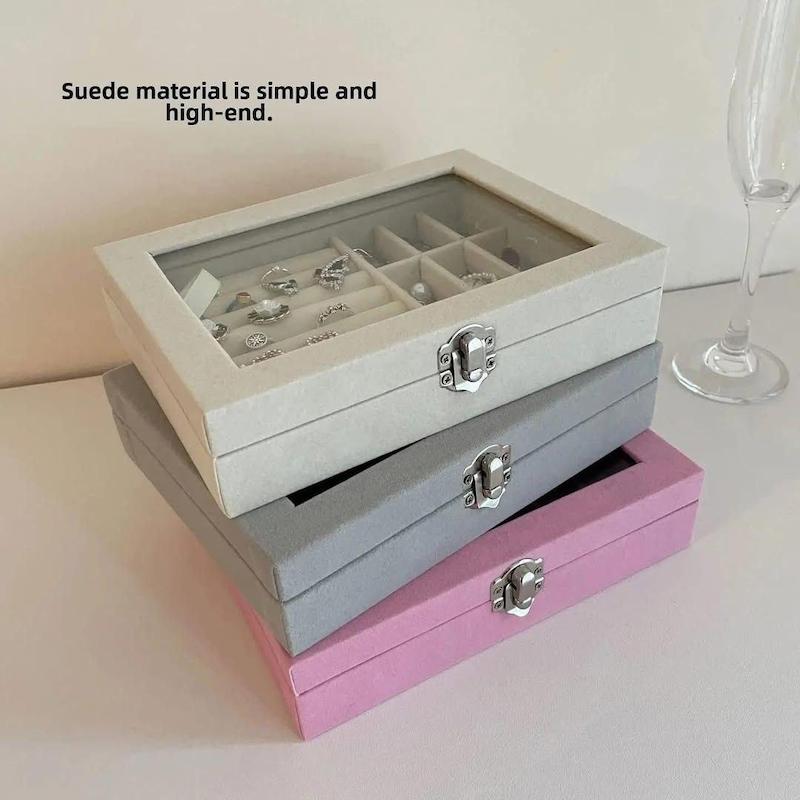 جعبه جواهرات درب شیشه ای