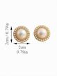 گوشواره زنانه وارداتی طرح sun pearl رنگ طلایی برند shein