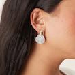 گوشواره زنانه وارداتی طرح صدف دریایی دو رنگ برند shein