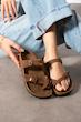 صندل زنانه وارداتی ترک ، سبک ، چرم ، کژوال مشابه  birkenstock