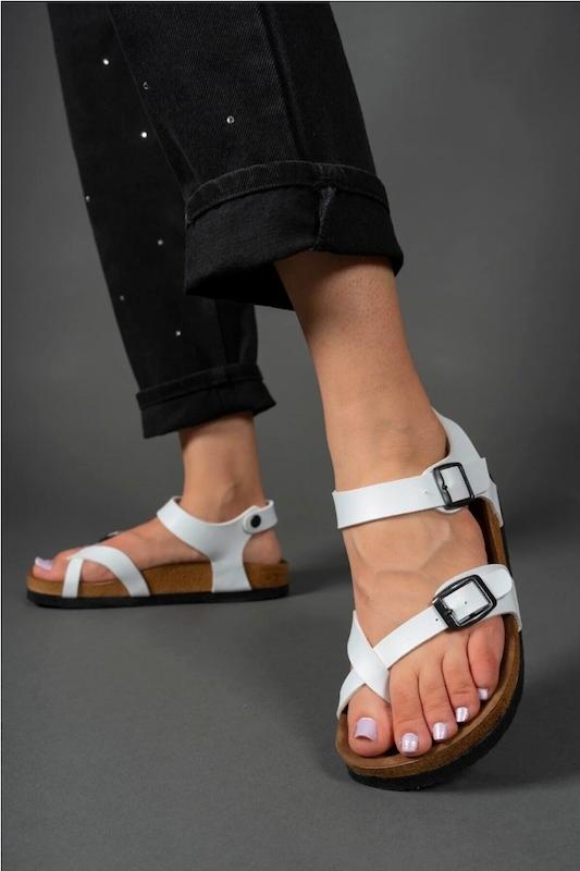 صندل زنانه وارداتی ترک ، سبک ، چرم ، کژوال مشابه  birkenstock