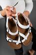 صندل زنانه وارداتی ترک ، سبک ، چرم ، کژوال مشابه  birkenstock