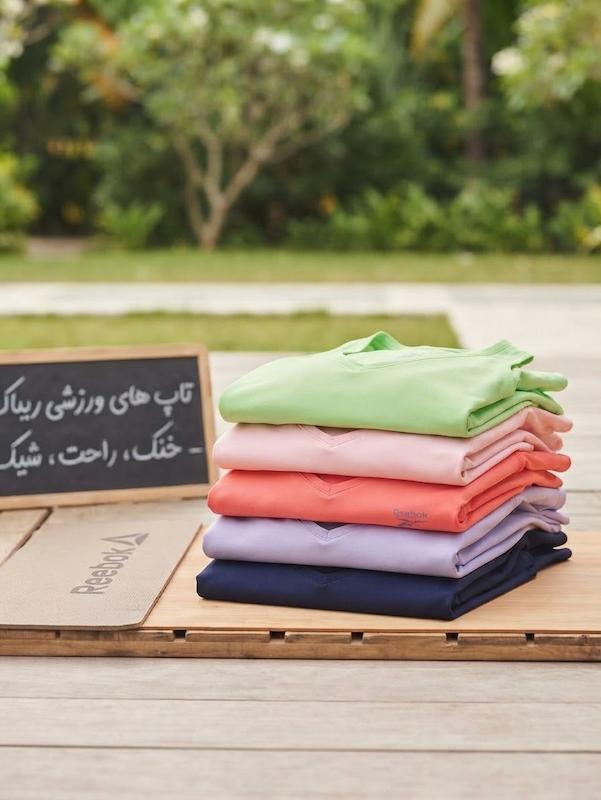 تاپ زنانه پنبه لاکرا پشت قهرمانی طرح ریباک Reebok