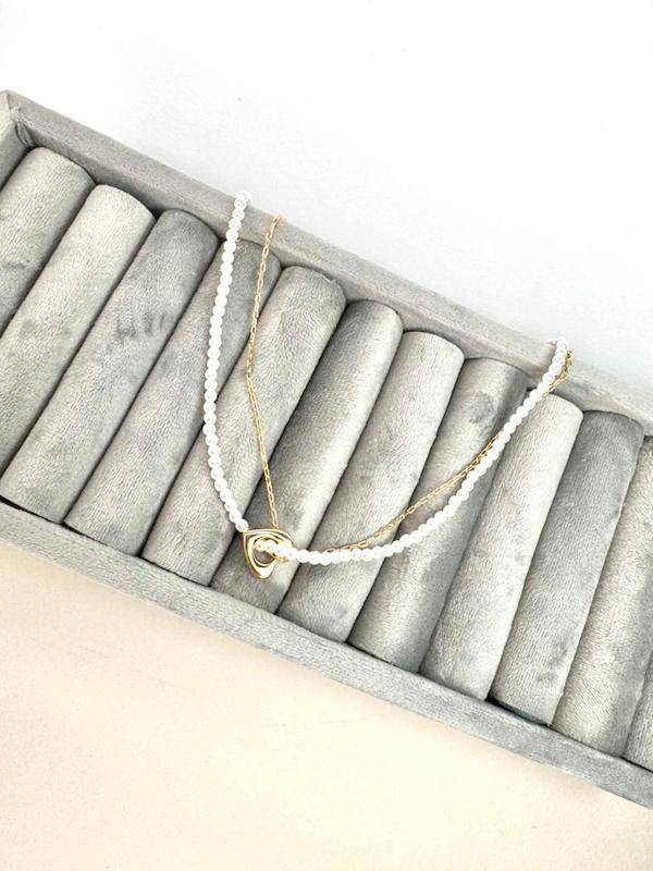 گردنبند pearl heart