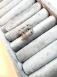 انگشتر زنانه وارداتی طرح نگینی TIFFANY تیفانی رنگ نقره ای فری سایز