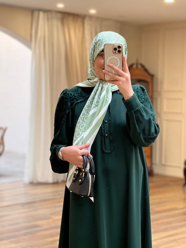 عبای آلا رنگ سبز درباری