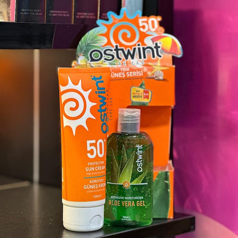 ضدآفتاب صورت و بدن + هدیه ژل آلوورا Ostwint SPF50