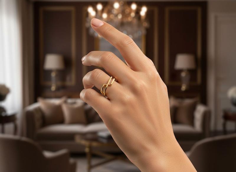 انگشتر طلا‌،انگشتر طلا مینیمال،انگشتر طلا فانتزی٫انگشتر طلا سبک،انگشتر کادویی  سایز 52  قابل تغییر سایز  در وزن بیشتر نیز موجود است