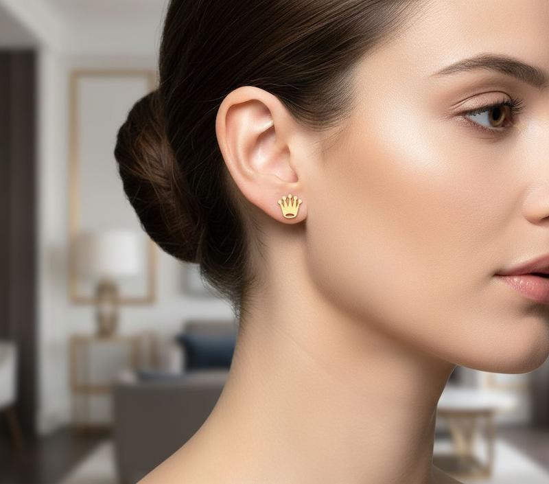 گوشواره طلا مينيمال،گوشواره ليزري،گوشواره سبك،گوشواره فانتزي،كادويي