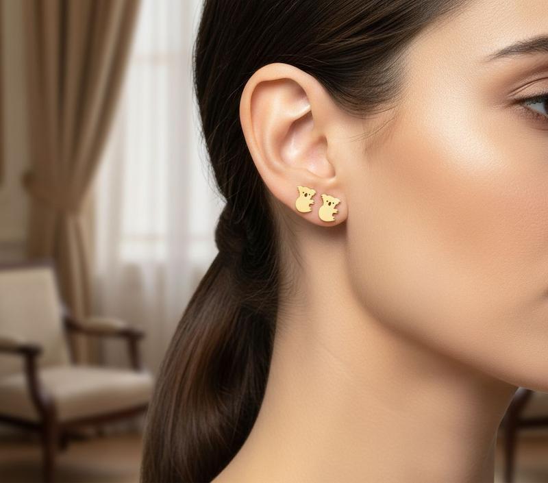 گوشواره طلا مينيمال،گوشواره ليزري،گوشواره سبك،گوشواره فانتزي،كادويي