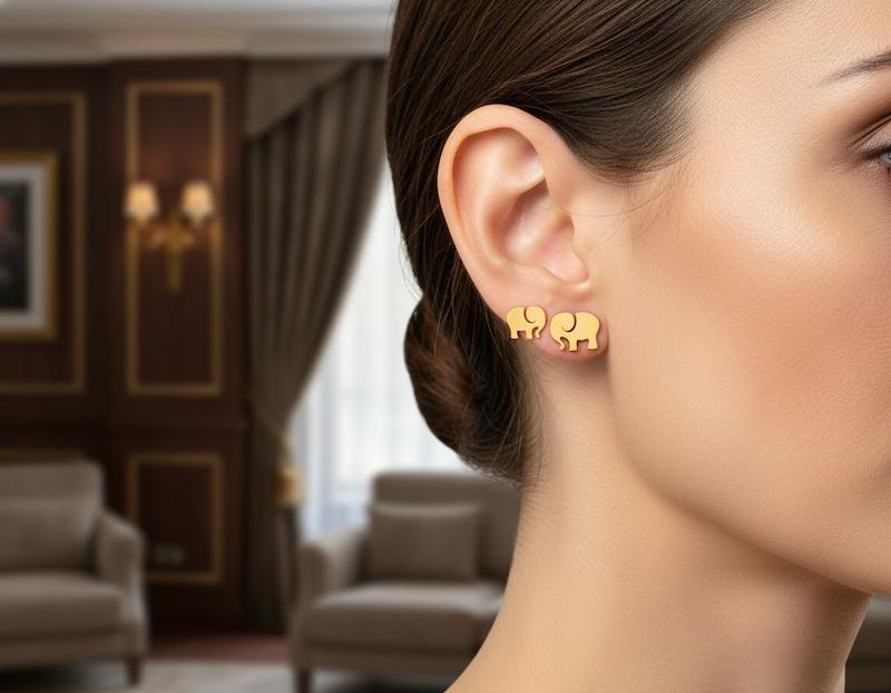 گوشواره طلا مينيمال،گوشواره ليزري،گوشواره سبك،گوشواره فانتزي،كادويي